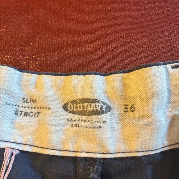 Old Navy Women Blue Flat Front Flamingo Embroidered Print Casual Shorts sz 36 - Picture 3 of 3